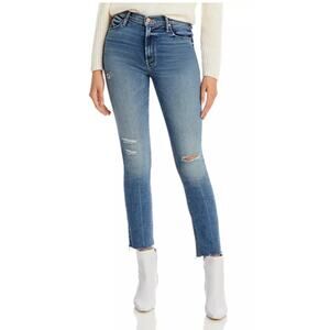 MOTHER The Mid Rise Dazzler Ankle Fray Jeans NWT